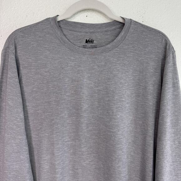 REI Active Pursuits Shirt Mens Medium Long Sleeve UPF 50 Thumbholes Gray NEW - Picture 5 of 12